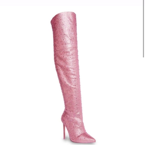 Steve Madden Vivian’s rhinestone Glitter Over-the-Knee Boots - Picture 1 of 4